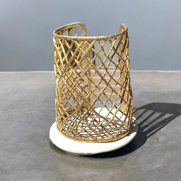 🌺Alexis Bittar Gold Lattice Cuff Bracelet - Picture 2 of 8